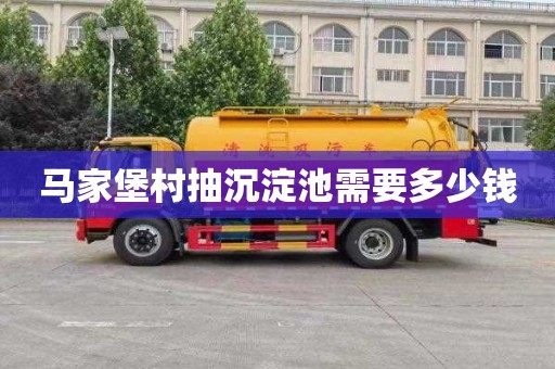 马家堡村抽沉淀池需要多少钱