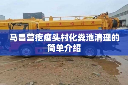 马昌营疙瘩头村化粪池清理的简单介绍