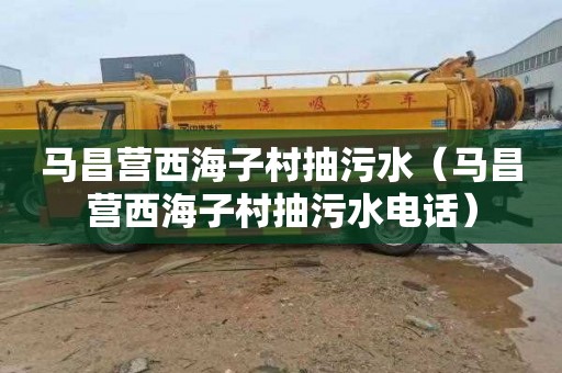 马昌营西海子村抽污水（马昌营西海子村抽污水电话）