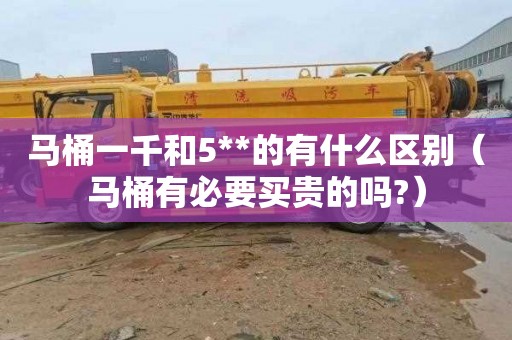 马桶一千和5**的有什么区别（马桶有必要买贵的吗?）