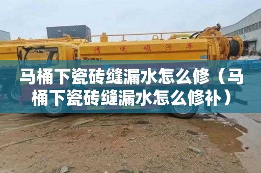 马桶下瓷砖缝漏水怎么修（马桶下瓷砖缝漏水怎么修补）