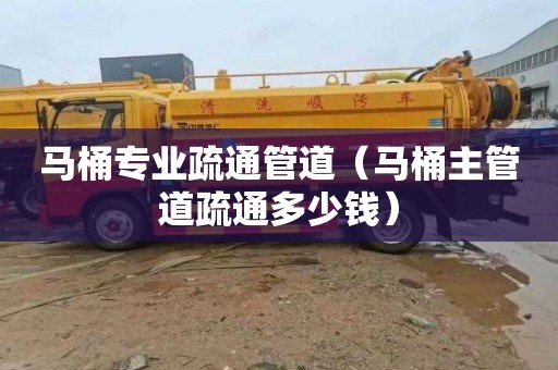 马桶专业疏通管道（马桶主管道疏通多少钱）