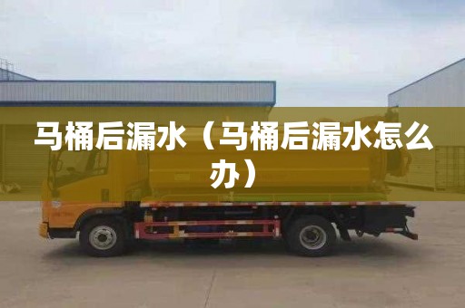 马桶后漏水（马桶后漏水怎么办）
