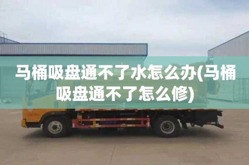 马桶吸盘通不了水怎么办(马桶吸盘通不了怎么修)