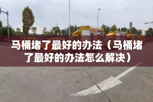 马桶堵了最好的办法（马桶堵了最好的办法怎么解决）