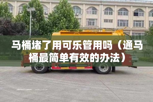 马桶堵了用可乐管用吗（通马桶最简单有效的办法）