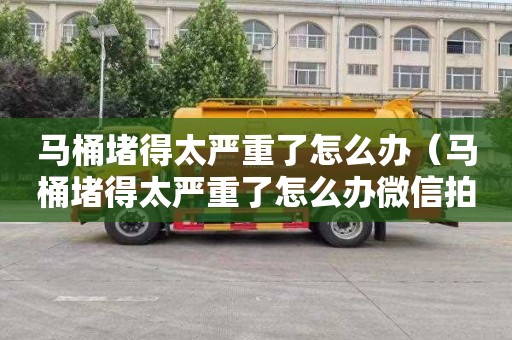 马桶堵得太严重了怎么办（马桶堵得太严重了怎么办微信拍了拍怎么撤回）