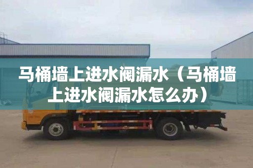 马桶墙上进水阀漏水（马桶墙上进水阀漏水怎么办）