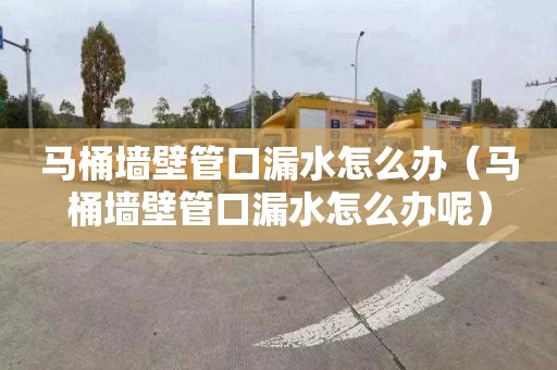 马桶墙壁管口漏水怎么办（马桶墙壁管口漏水怎么办呢）