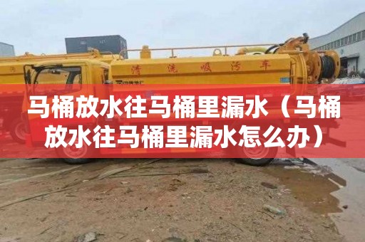 马桶放水往马桶里漏水（马桶放水往马桶里漏水怎么办）