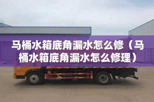 马桶水箱底角漏水怎么修（马桶水箱底角漏水怎么修理）