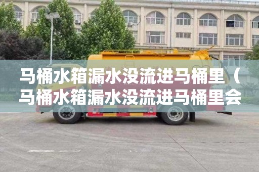 马桶水箱漏水没流进马桶里（马桶水箱漏水没流进马桶里会怎么样）