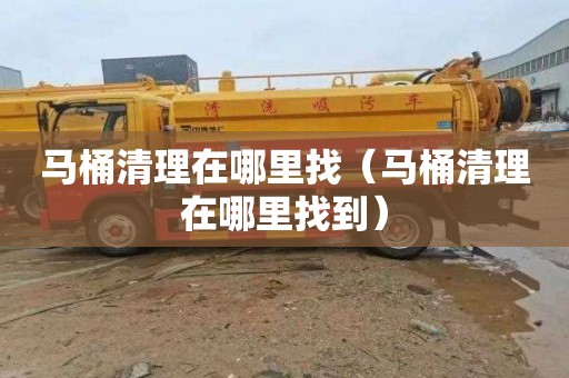 马桶清理在哪里找（马桶清理在哪里找到）