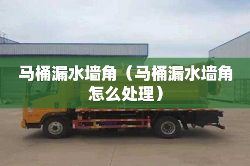马桶漏水墙角（马桶漏水墙角怎么处理）