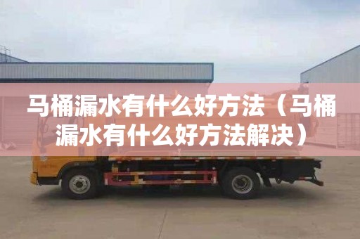 马桶漏水有什么好方法（马桶漏水有什么好方法解决）