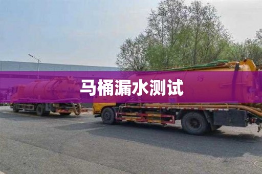 马桶漏水测试