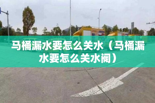 马桶漏水要怎么关水（马桶漏水要怎么关水阀）
