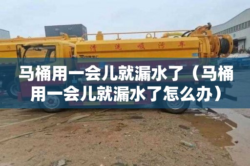马桶用一会儿就漏水了（马桶用一会儿就漏水了怎么办）