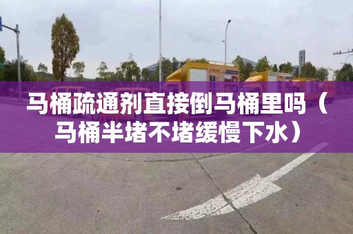 马桶疏通剂直接倒马桶里吗（马桶半堵不堵缓慢下水）