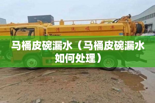 马桶皮碗漏水（马桶皮碗漏水如何处理）