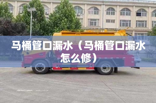 马桶管口漏水（马桶管口漏水怎么修）
