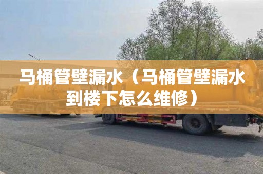 马桶管壁漏水（马桶管壁漏水到楼下怎么维修）