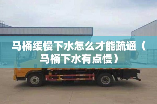 马桶缓慢下水怎么才能疏通（马桶下水有点慢）
