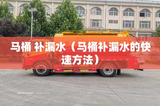 马桶 补漏水（马桶补漏水的快速方法）