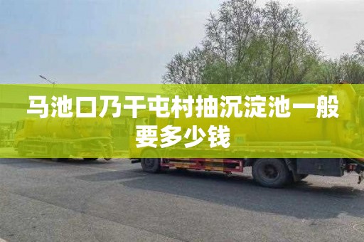 马池口乃干屯村抽沉淀池一般要多少钱