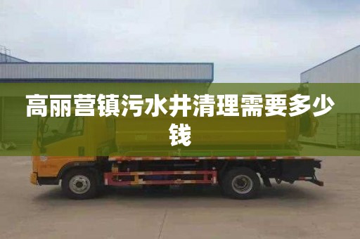 高丽营镇污水井清理需要多少钱
