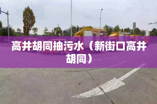 高井胡同抽污水（新街口高井胡同）