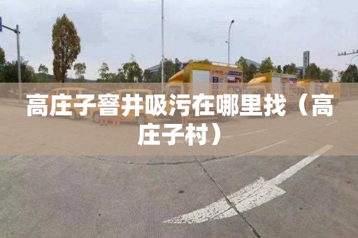 高庄子窨井吸污在哪里找（高庄子村）