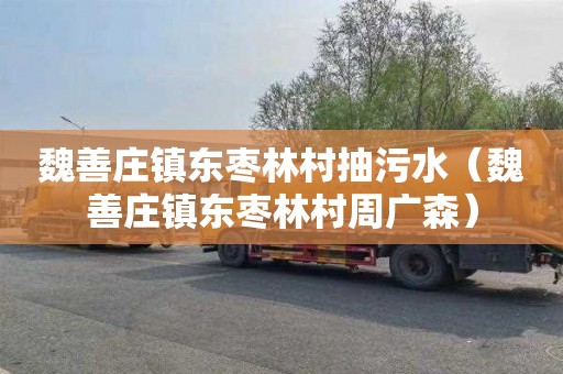 魏善庄镇东枣林村抽污水（魏善庄镇东枣林村周广森）