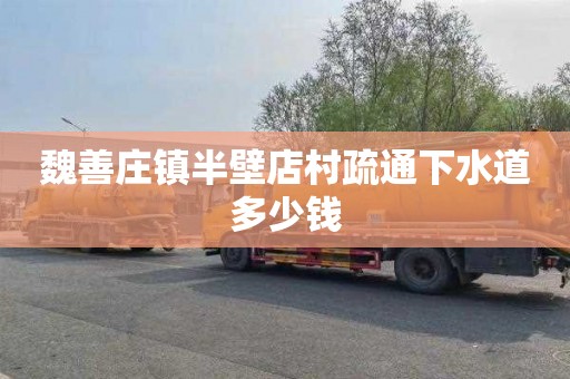 魏善庄镇半壁店村疏通下水道多少钱