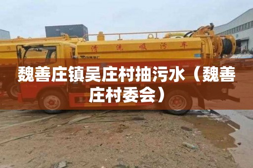 魏善庄镇吴庄村抽污水（魏善庄村委会）