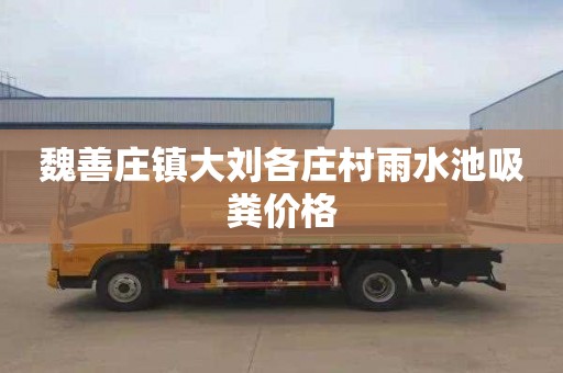 魏善庄镇大刘各庄村雨水池吸粪价格
