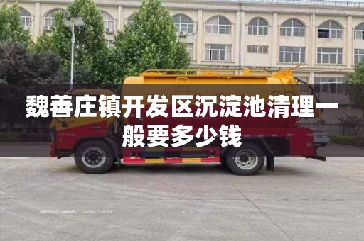 魏善庄镇开发区沉淀池清理一般要多少钱