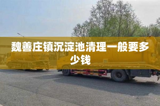 魏善庄镇沉淀池清理一般要多少钱