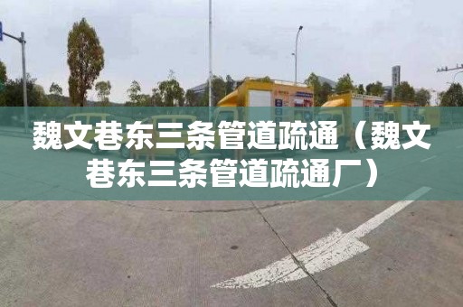 魏文巷东三条管道疏通（魏文巷东三条管道疏通厂）