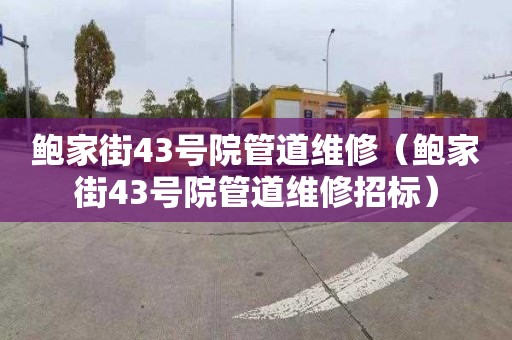 鲍家街43号院管道维修（鲍家街43号院管道维修招标）