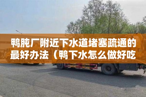 鸭肫厂附近下水道堵塞疏通的最好办法（鸭下水怎么做好吃）