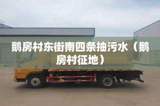 鹅房村东街南四条抽污水（鹅房村征地）