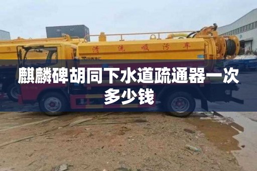 麒麟碑胡同下水道疏通器一次多少钱