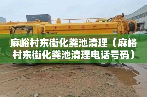 麻峪村东街化粪池清理（麻峪村东街化粪池清理电话号码）