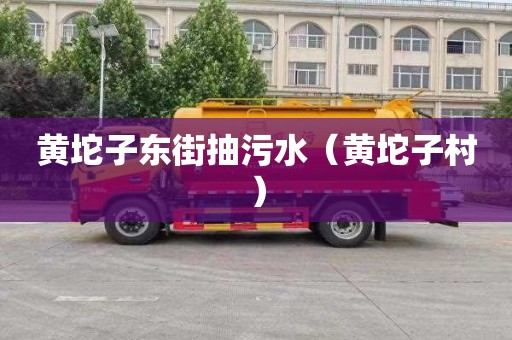 黄坨子东街抽污水（黄坨子村）