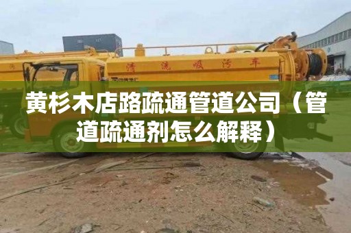 黄杉木店路疏通管道公司（管道疏通剂怎么解释）