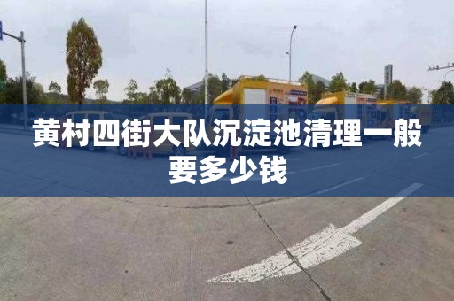 黄村四街大队沉淀池清理一般要多少钱
