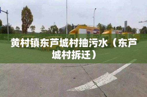 黄村镇东芦城村抽污水（东芦城村拆迁）