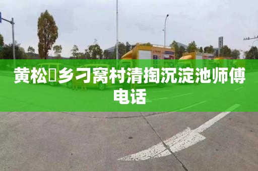 黄松硲乡刁窝村清掏沉淀池师傅电话