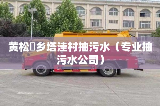 黄松硲乡塔洼村抽污水（专业抽污水公司）
